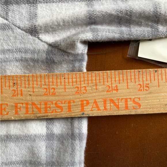 Terra & Sky Womens Sz OX - 14W Long Sleeve Button Up Plaid Shirt Gray New w Tags - Picture 7 of 9